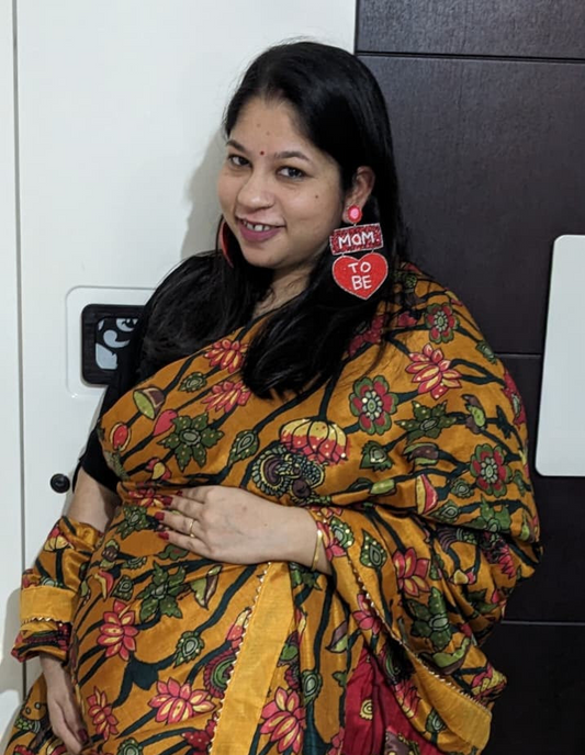 Mom To Be ( Red) Handmade Earrings