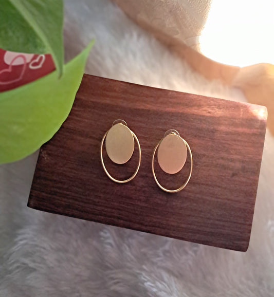 Larisa Handmade Brass Stud Earrings