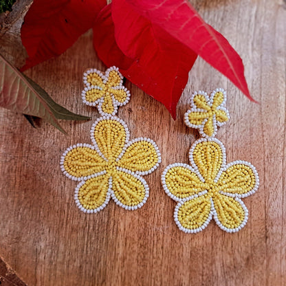 Sunshine Handmade Beaded Earrings