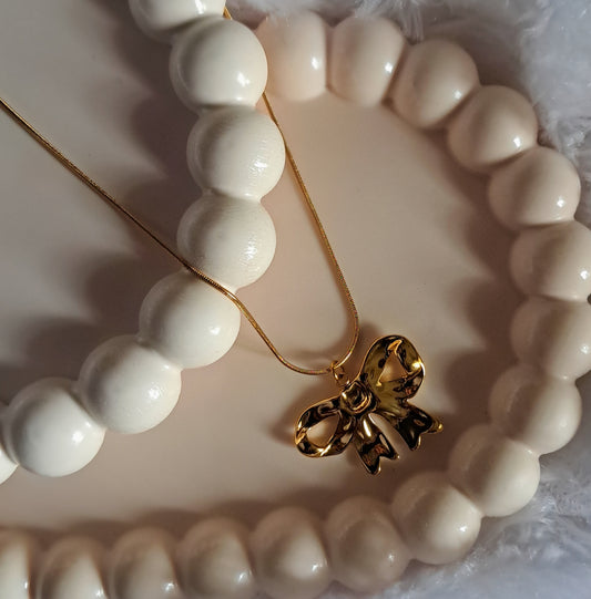 Elegant Bow Antitarnish Neckpice