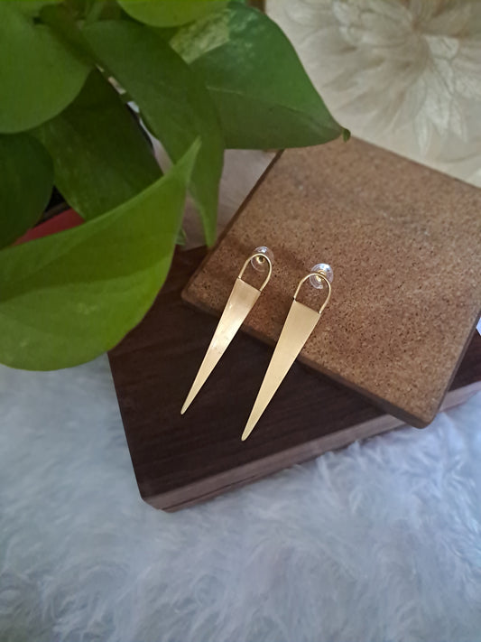 Amour Handmade Brass Earrings