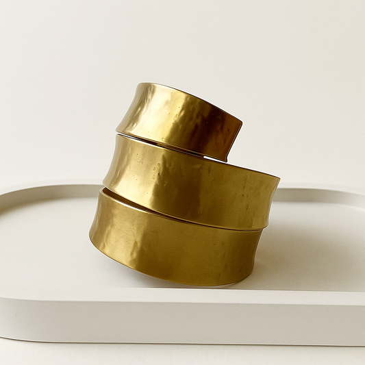Ziva Handmade Adjustable Brass Cuff