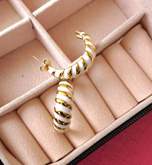 Gold Twist antitarnish earrings